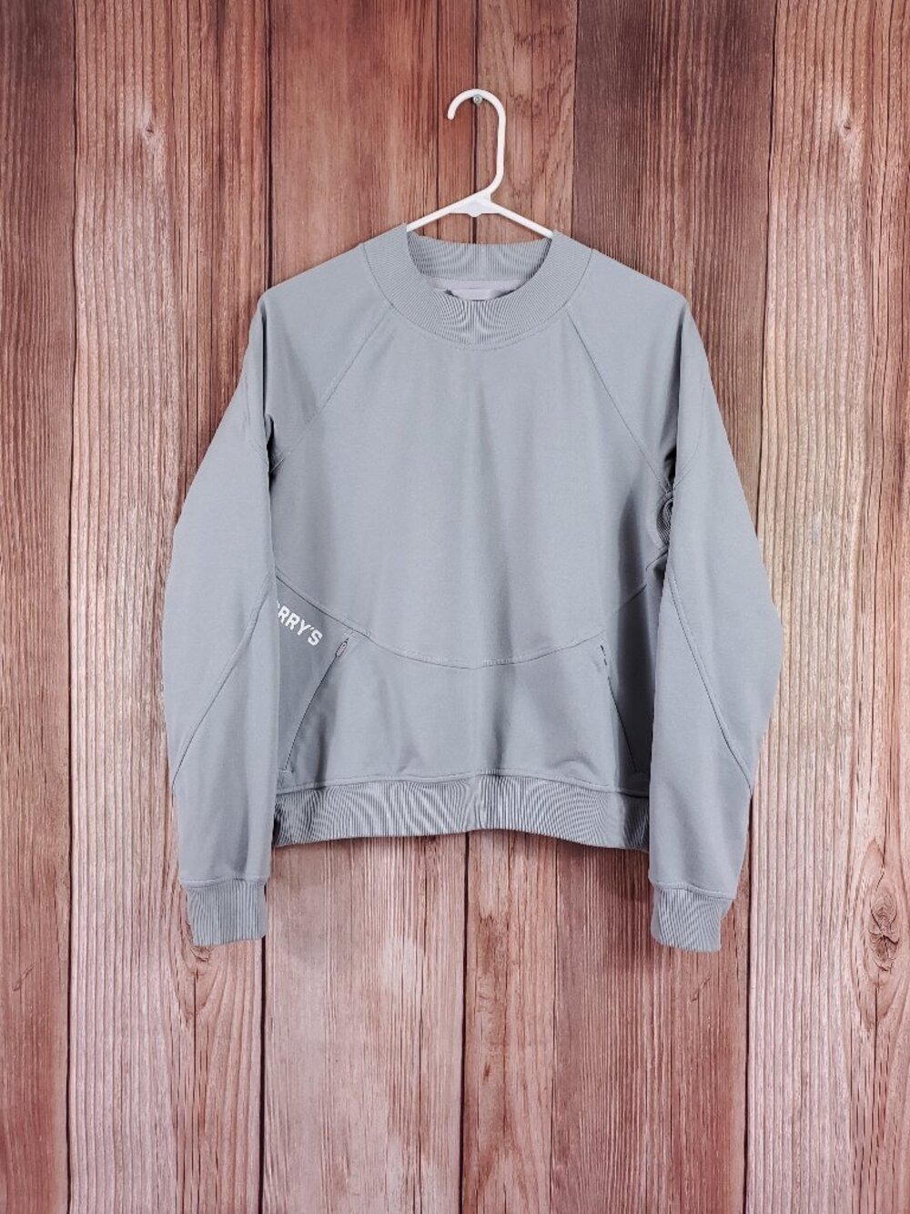 Lululemon x Barrys Womens Size 6 City Sweat Crew Cropped sweatshirt Gray W3DAKS